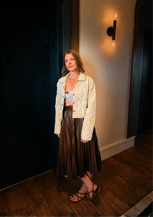 Ribbon Cropped Jacket