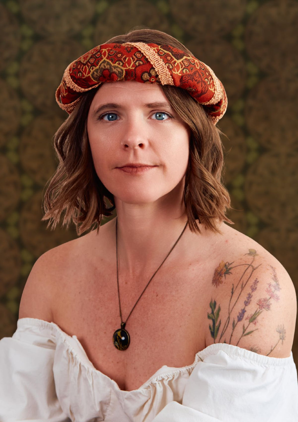 Ren Faire Red Tapestry Ribbon Crown