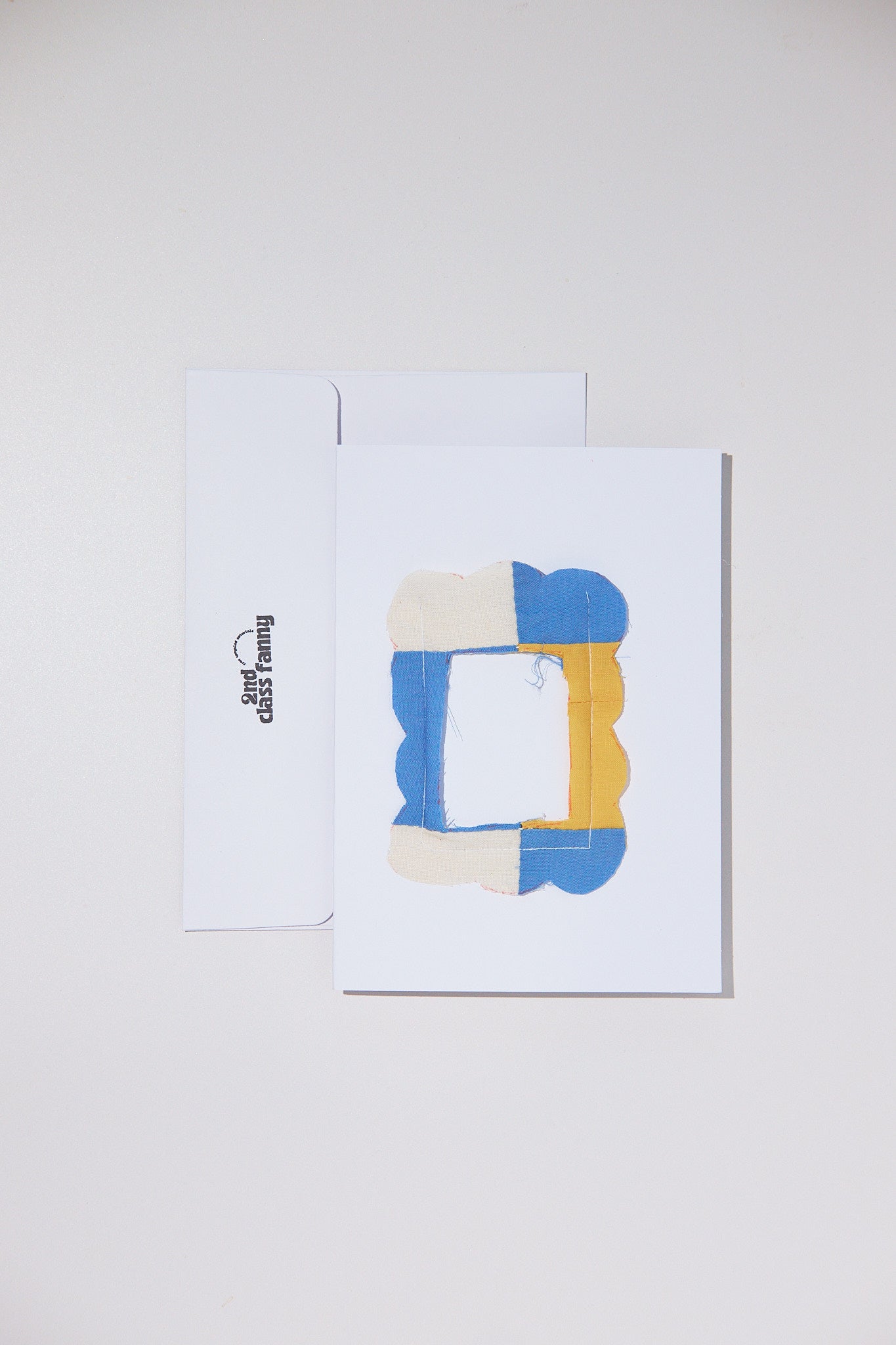 Abstract art print with geometric shapes on a white background