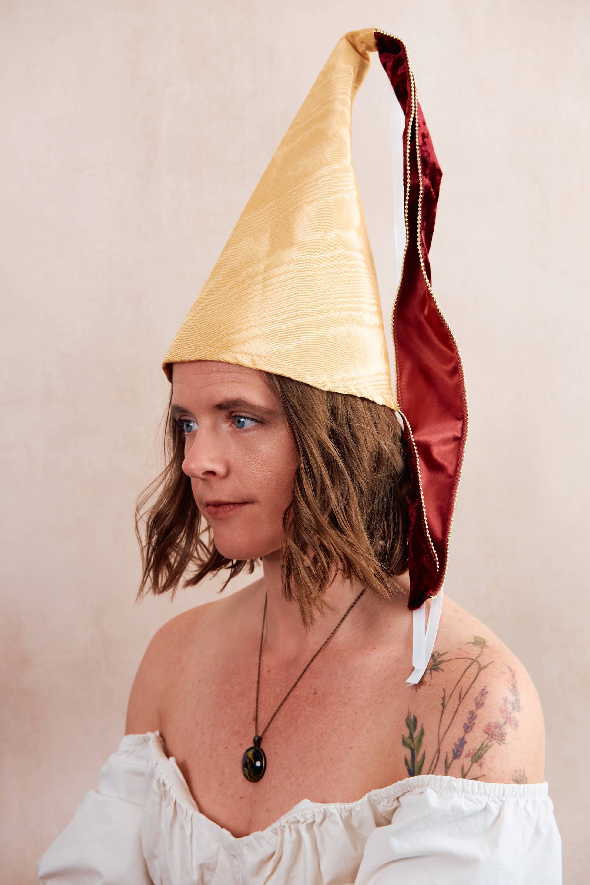 Yellow Silken Maiden Hat