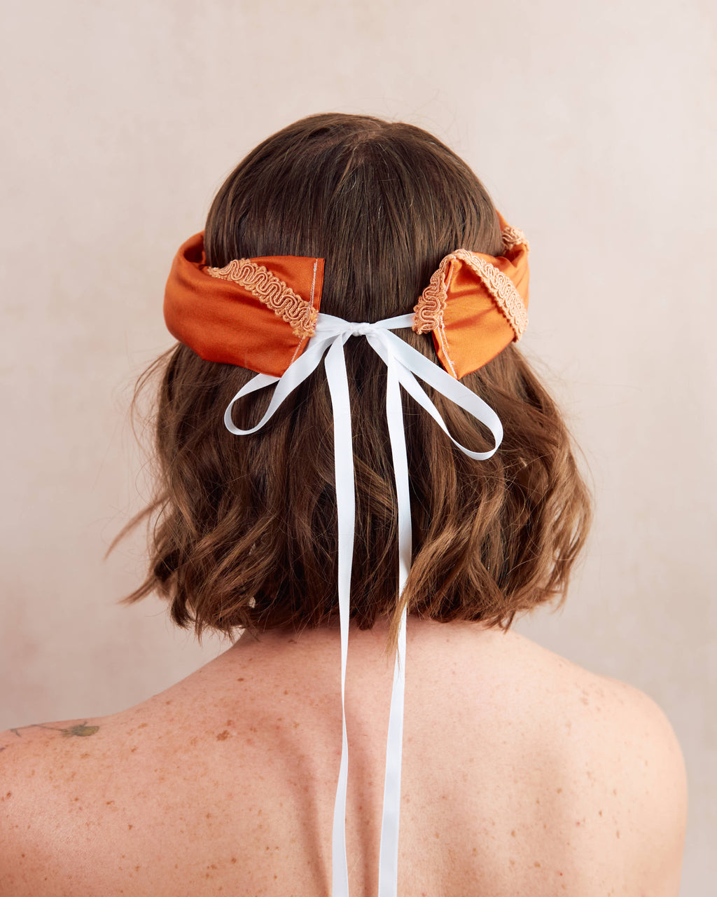 Ren Faire Orange Silk Ribbon Crown