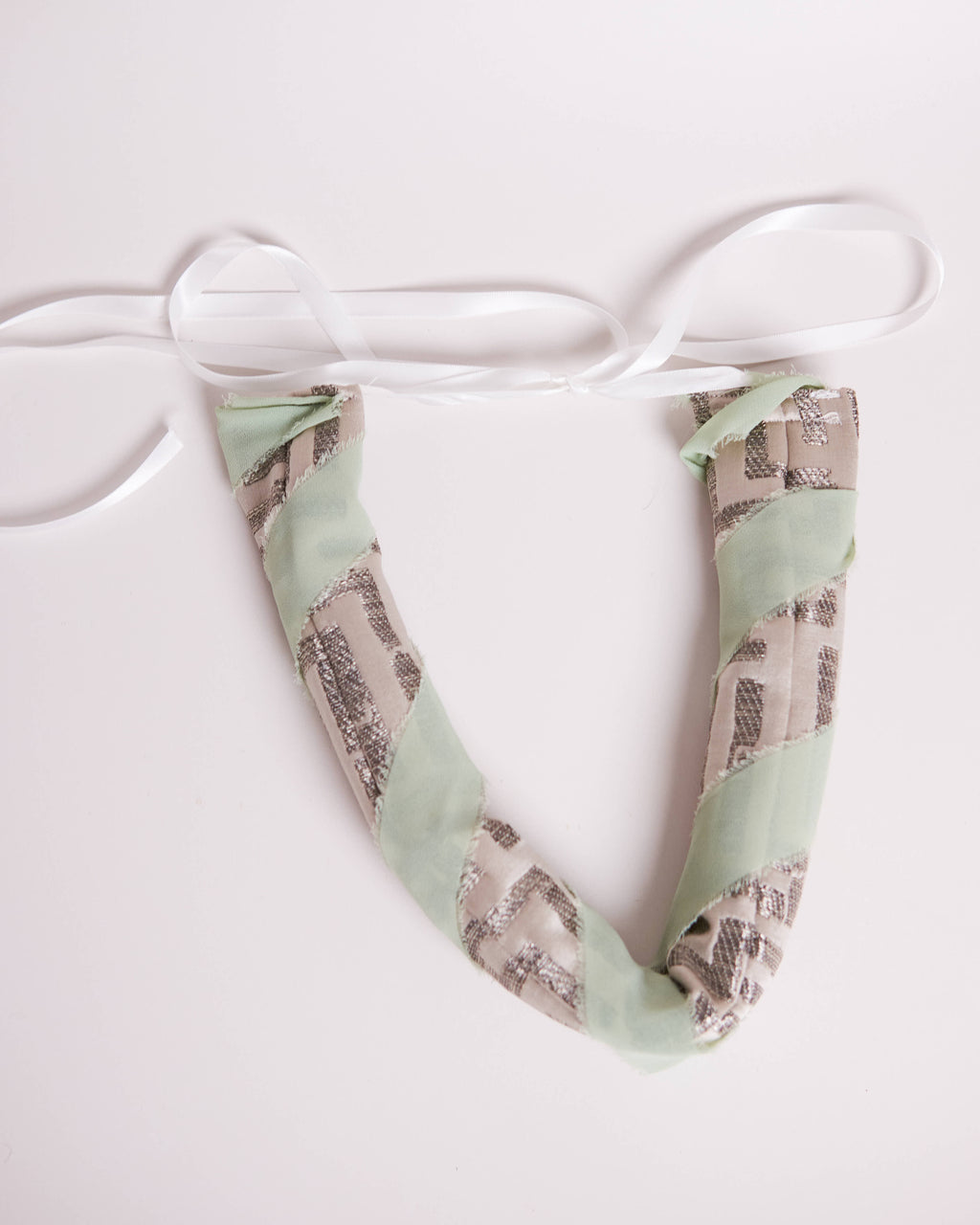 Ren Faire Silver + Mint Ribbon Crown