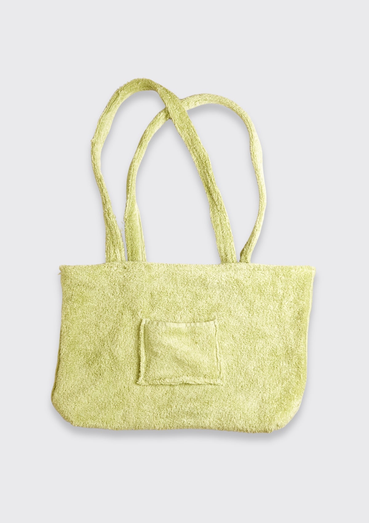 Upcycled Towel Tote in Green – 2nd Class Fanny